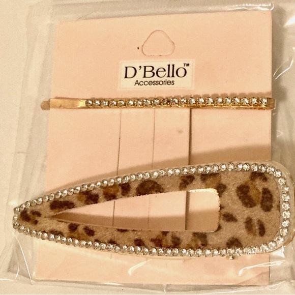 D’Bello Accessories - D’Bello Hair Clip Accessories Leopard Print Hair Set